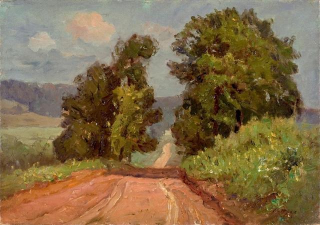 Wikioo.org - The Encyclopedia of Fine Arts - Painting, Artwork by Theodore Clement Steele - The Narrow Road