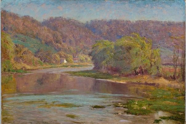 Wikioo.org - The Encyclopedia of Fine Arts - Painting, Artwork by Theodore Clement Steele - The River Valley