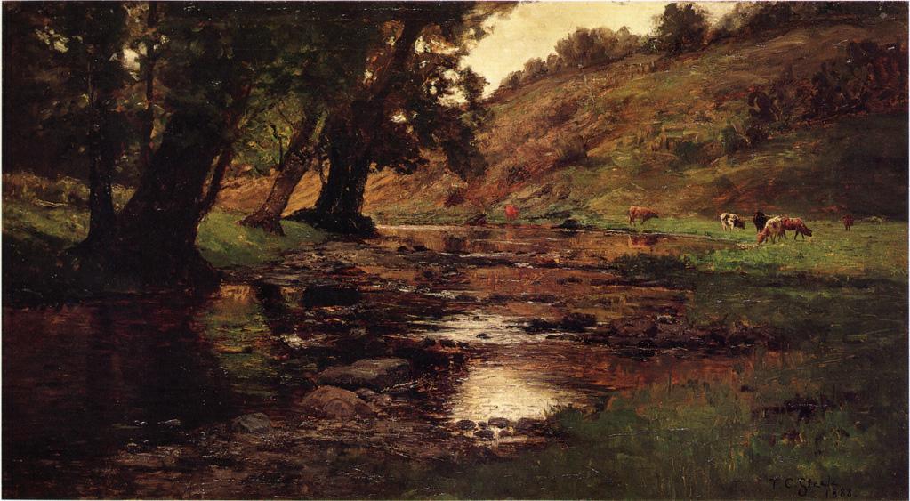 Wikioo.org - The Encyclopedia of Fine Arts - Painting, Artwork by Theodore Clement Steele - The Shades