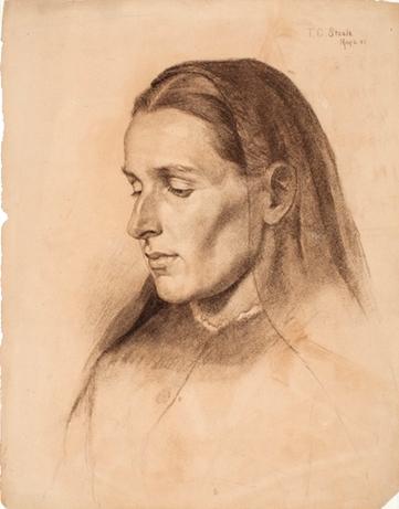 WikiOO.org - Encyclopedia of Fine Arts - Maľba, Artwork Theodore Clement Steele - Veiled Head