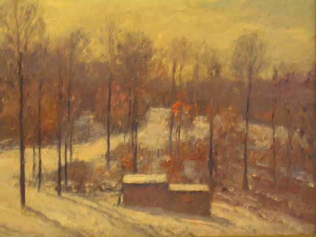 Wikioo.org - The Encyclopedia of Fine Arts - Painting, Artwork by Theodore Clement Steele - Winter Morning