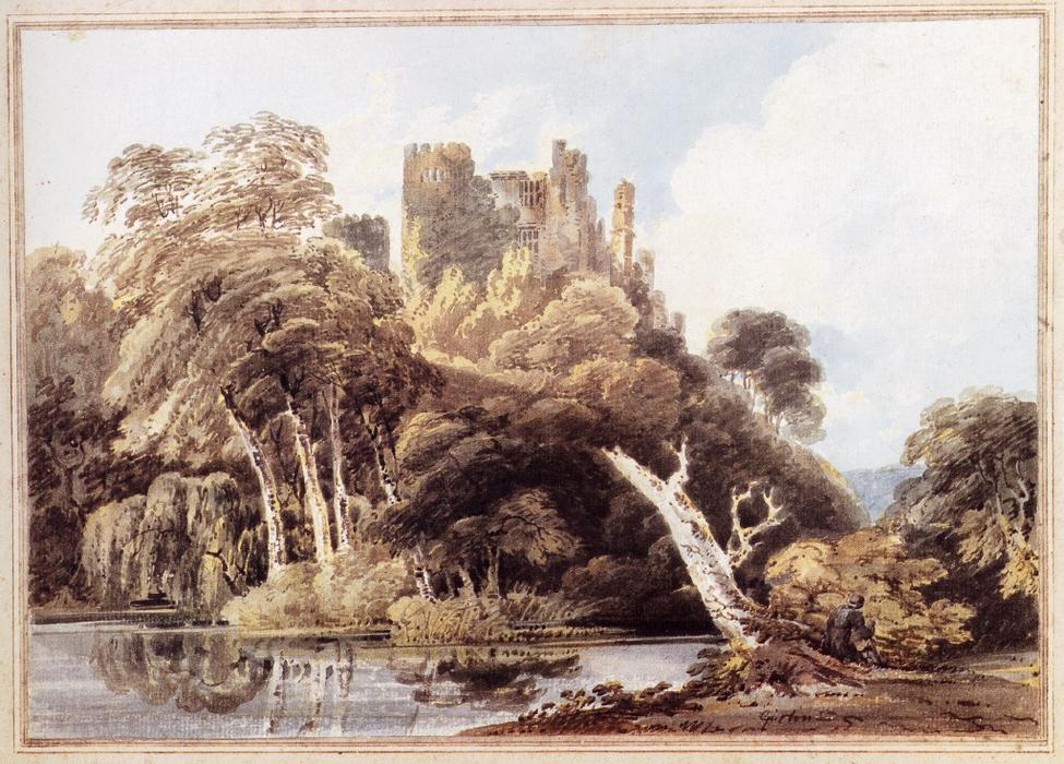 WikiOO.org - Encyclopedia of Fine Arts - Maleri, Artwork Thomas Girtin - Berry Pomeroy Castle, Devon