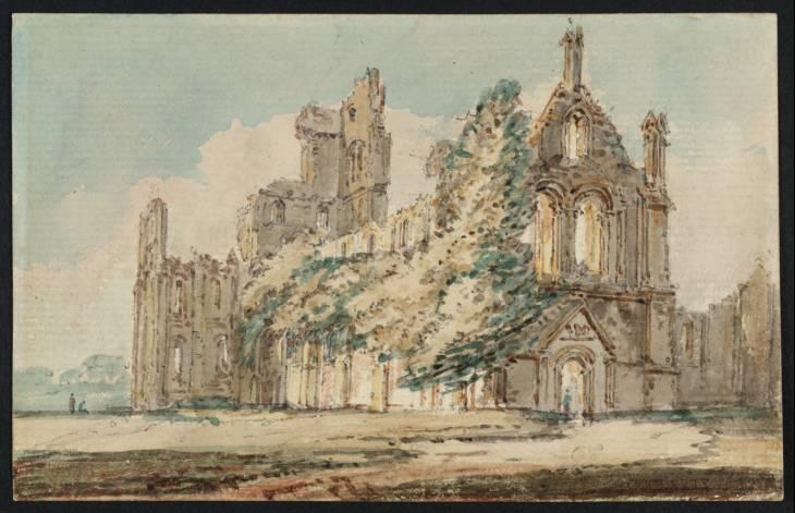 Wikioo.org - The Encyclopedia of Fine Arts - Painting, Artwork by Thomas Girtin - Kirkstall Abbey from the North West