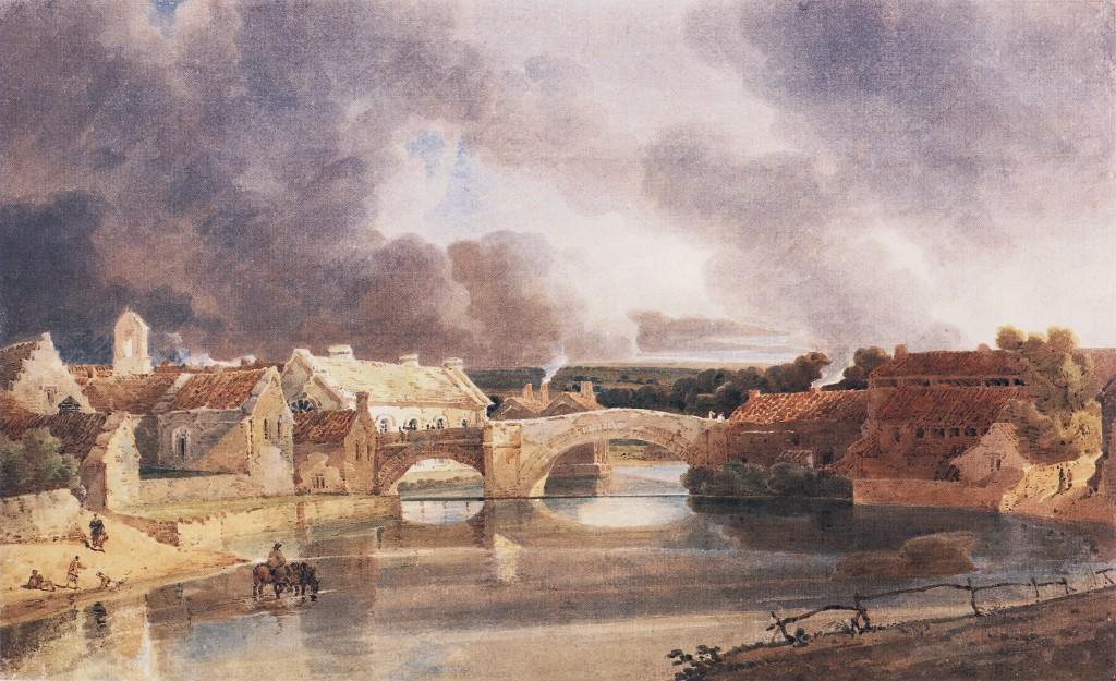 Wikioo.org - The Encyclopedia of Fine Arts - Painting, Artwork by Thomas Girtin - Morpeth Bridge