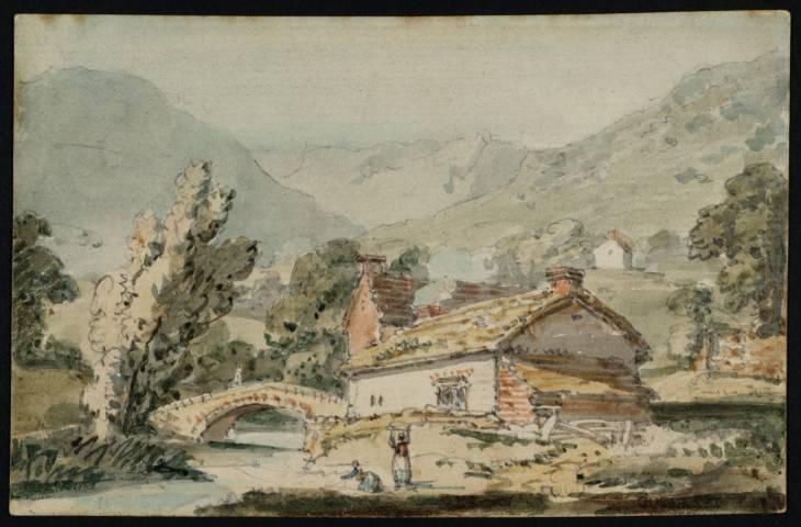 Wikioo.org - The Encyclopedia of Fine Arts - Painting, Artwork by Thomas Girtin - Scene in the Lake District, near Buttermere