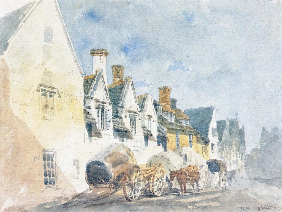 Wikioo.org - The Encyclopedia of Fine Arts - Painting, Artwork by Thomas Girtin - Street in Weymouth, Dorset