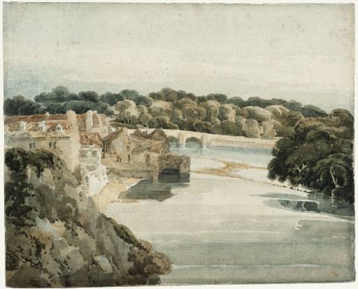Wikioo.org - The Encyclopedia of Fine Arts - Painting, Artwork by Thomas Girtin - The River Tweed near Kelso