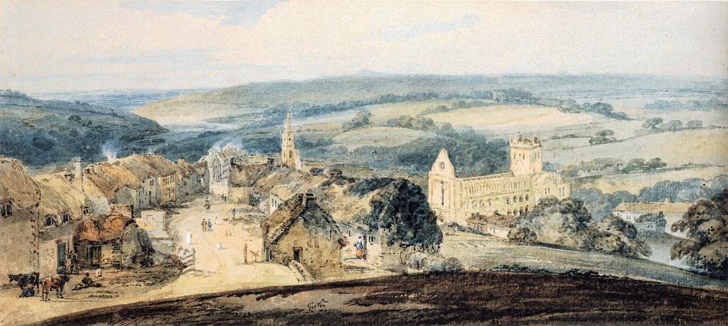 WikiOO.org - Енциклопедія образотворчого мистецтва - Живопис, Картини
 Thomas Girtin - The Village of Jedburgh, Scotland