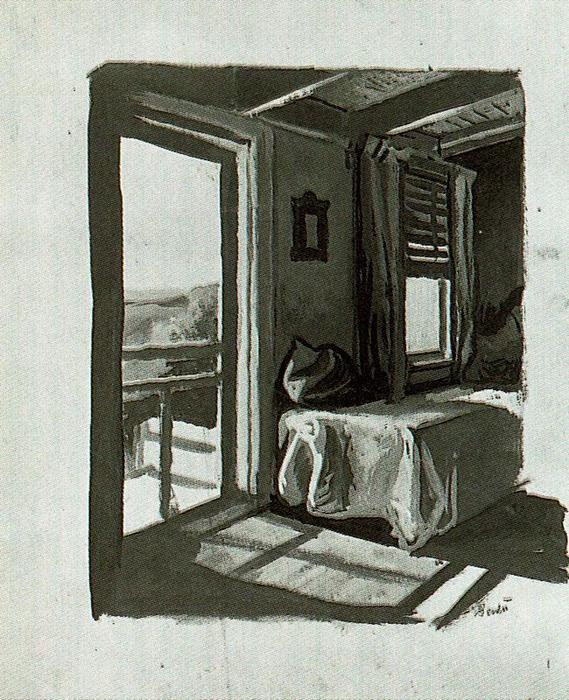 WikiOO.org - Encyclopedia of Fine Arts - Malba, Artwork Thomas Hart Benton - A Corner of Our Living Room at Chilmark