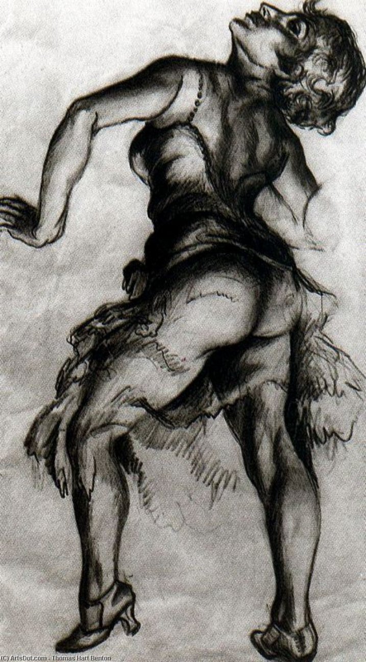 WikiOO.org - Encyclopedia of Fine Arts - Maľba, Artwork Thomas Hart Benton - Dancer