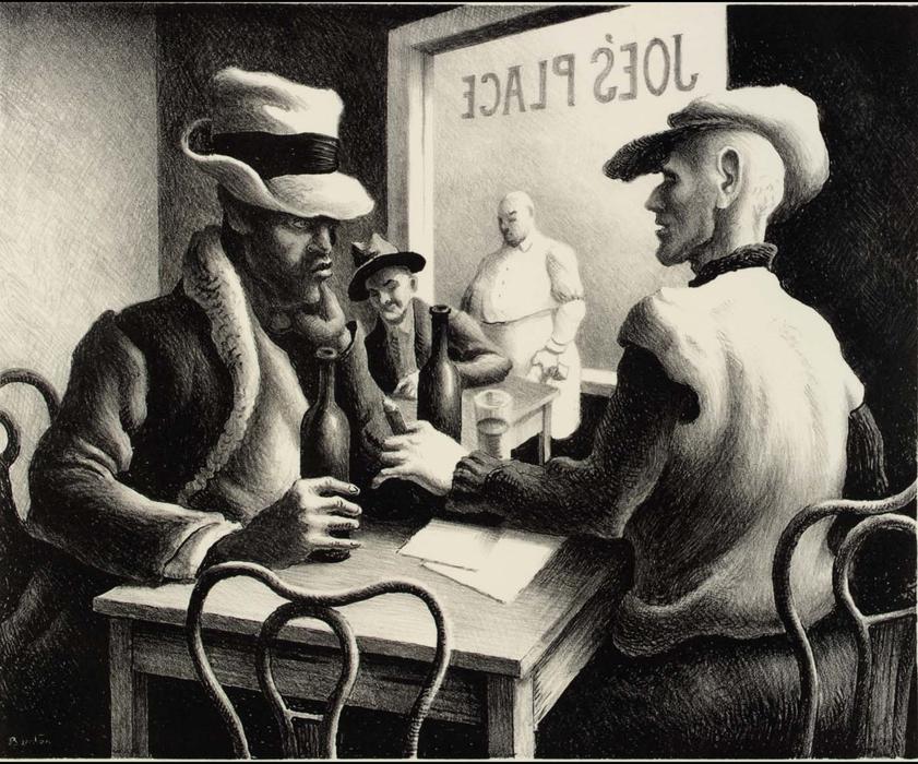 WikiOO.org - Encyclopedia of Fine Arts - Maleri, Artwork Thomas Hart Benton - Discussion 1