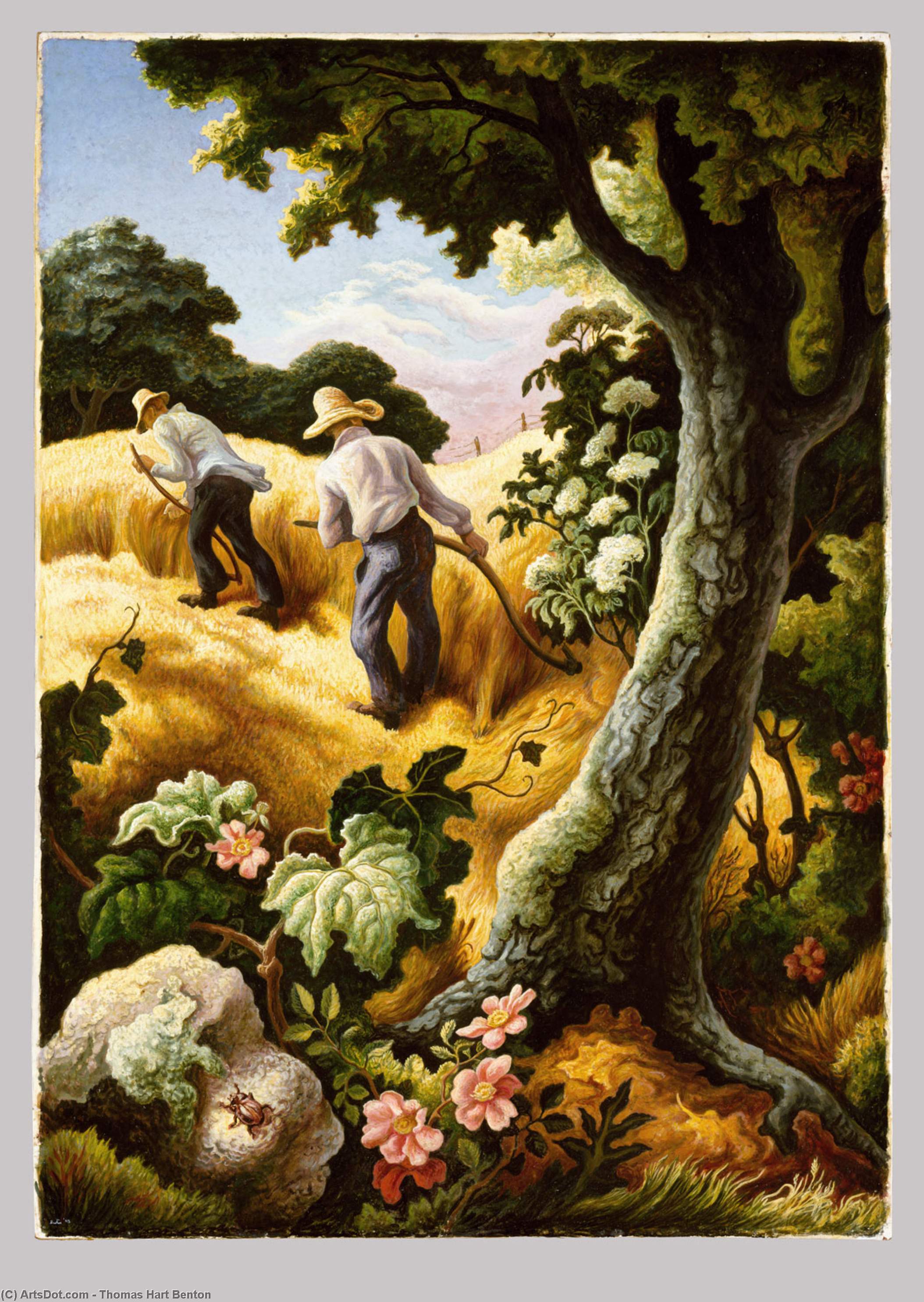 Wikioo.org - The Encyclopedia of Fine Arts - Painting, Artwork by Thomas Hart Benton - July Hay