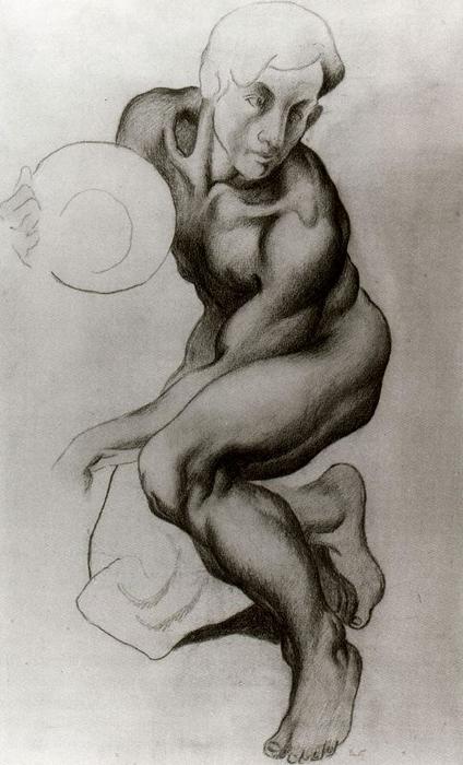 WikiOO.org - Encyclopedia of Fine Arts - Festés, Grafika Thomas Hart Benton - Male Nude