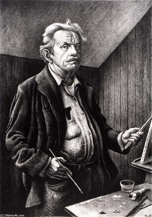 WikiOO.org - Encyclopedia of Fine Arts - Maleri, Artwork Thomas Hart Benton - Self-Portrait 1
