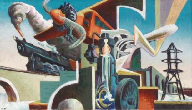 Wikioo.org - The Encyclopedia of Fine Arts - Painting, Artwork by Thomas Hart Benton - Study for 'Instruments of Power'