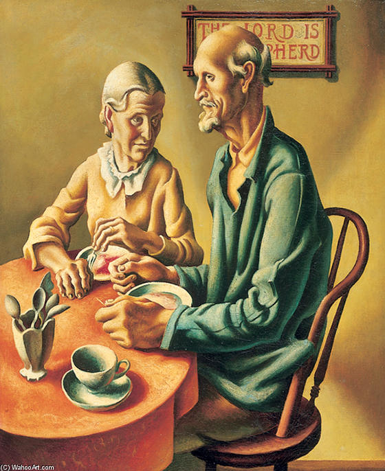 Wikioo.org - The Encyclopedia of Fine Arts - Painting, Artwork by Thomas Hart Benton - The Lord is My Shepherd