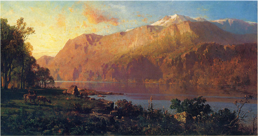 Wikioo.org - The Encyclopedia of Fine Arts - Painting, Artwork by Thomas Hill - Emerald Lake Near Tahoe