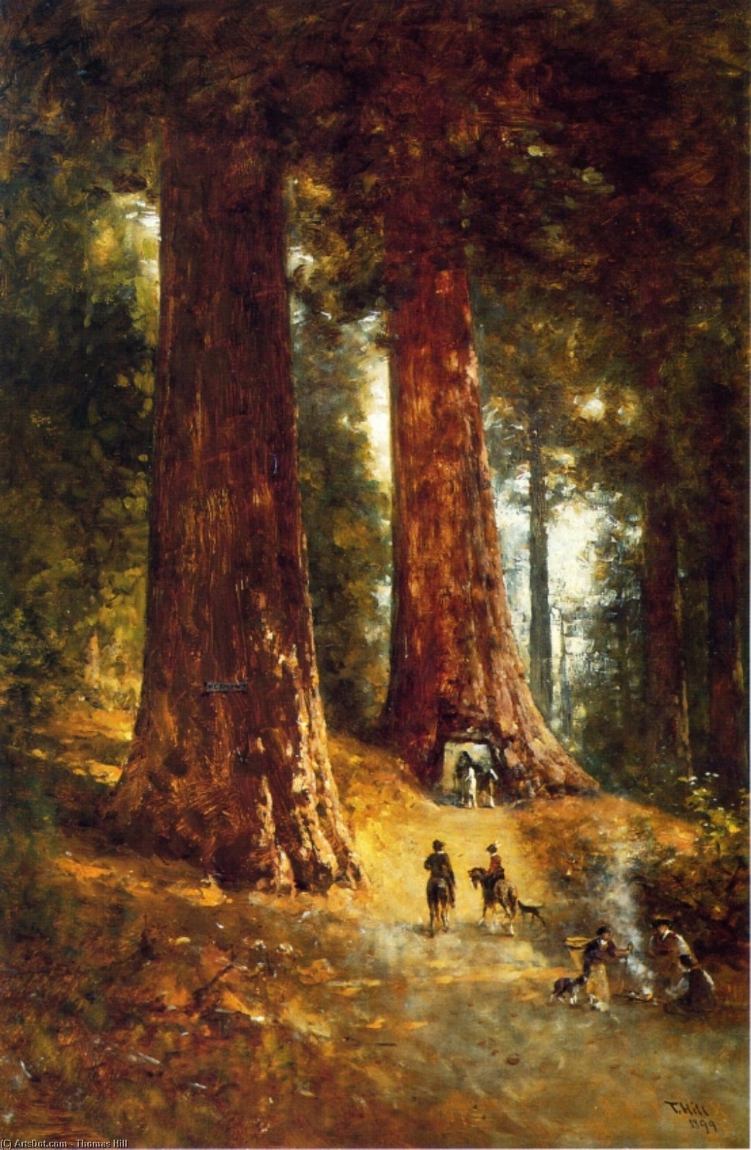 Wikioo.org - The Encyclopedia of Fine Arts - Painting, Artwork by Thomas Hill - In the Redwoods