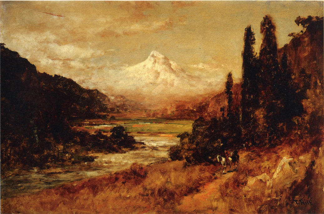 Wikioo.org - สารานุกรมวิจิตรศิลป์ - จิตรกรรม Thomas Hill - Mount Hood 1