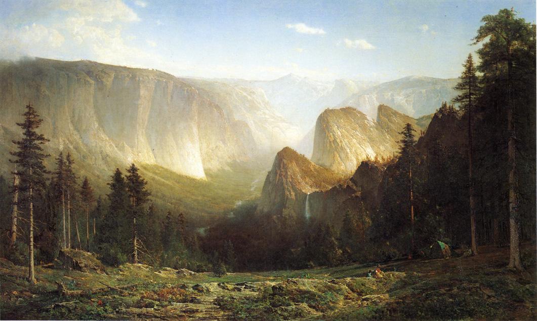 Wikioo.org - Die Enzyklopädie bildender Kunst - Malerei, Kunstwerk von Thomas Hill - Piute Lager, Great Canyon des Sierra, Yosemite
