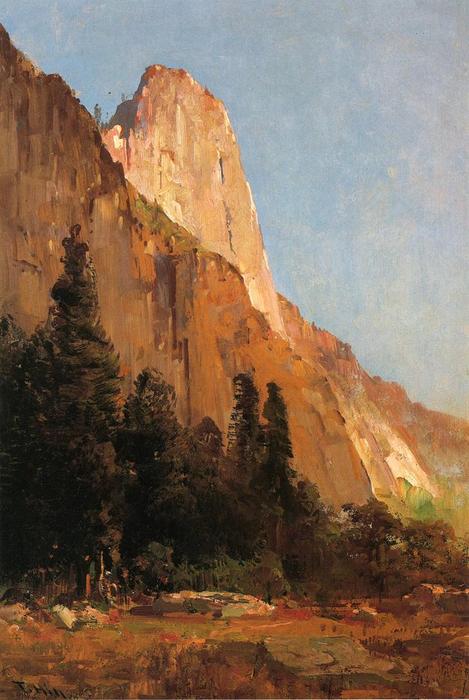 Wikioo.org - สารานุกรมวิจิตรศิลป์ - จิตรกรรม Thomas Hill - Sentinel Rock, Yosemite