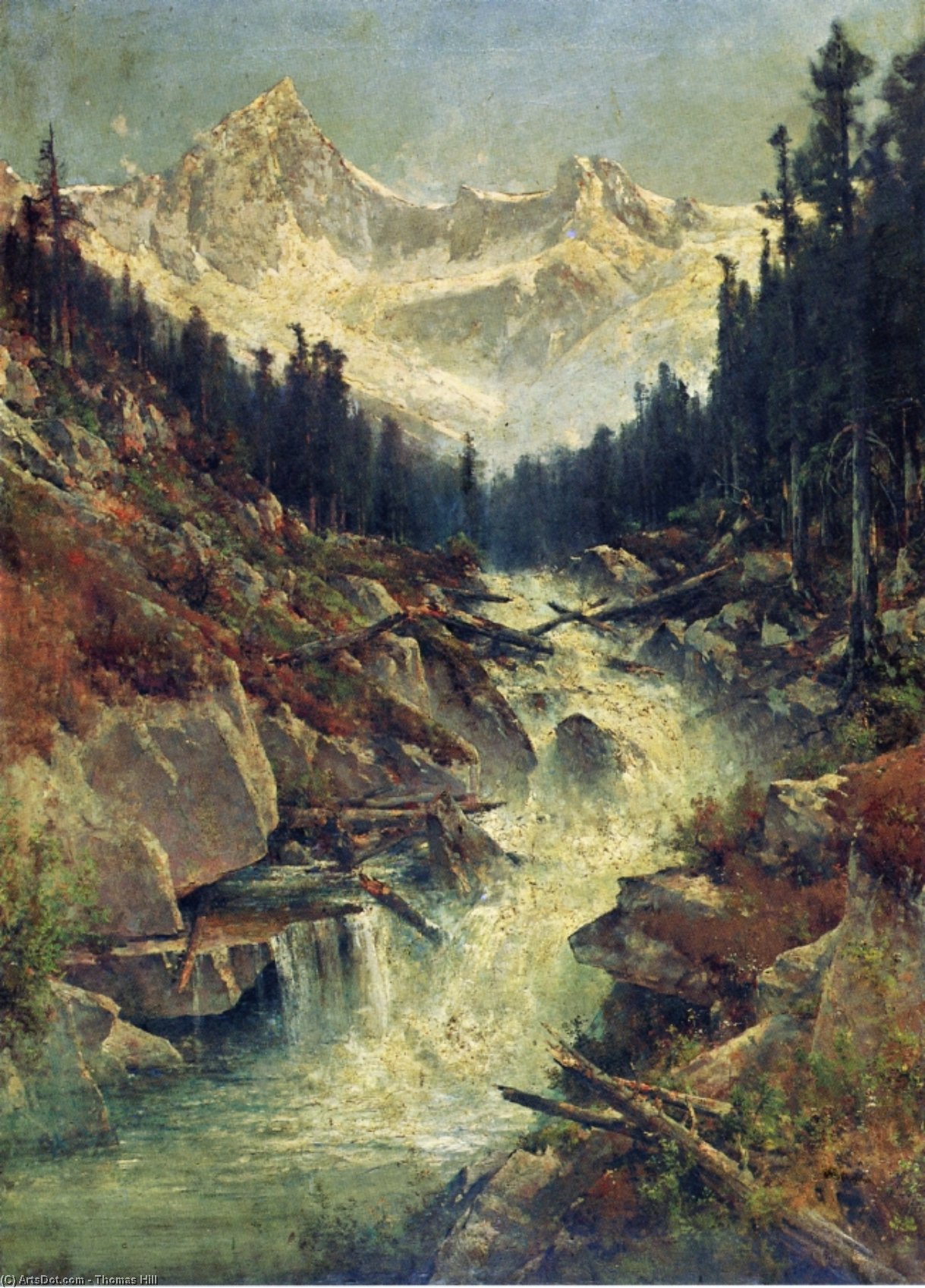 Wikioo.org – L'Enciclopedia delle Belle Arti - Pittura, Opere di Thomas Hill - Sir Donald Peak e Selkirk Glacier il Canada