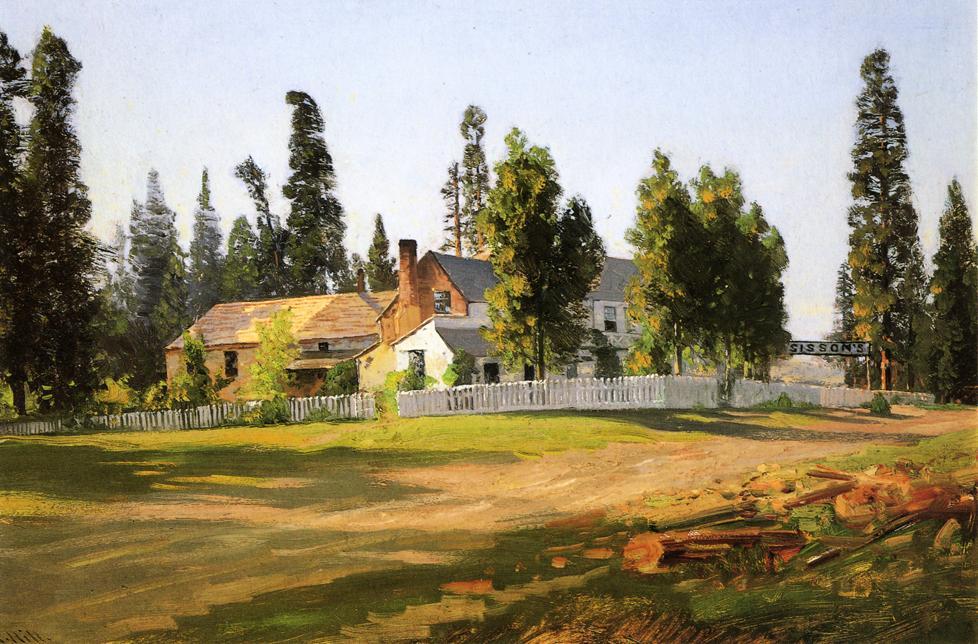 WikiOO.org - Encyclopedia of Fine Arts - Lukisan, Artwork Thomas Hill - Sisson's Inn, near Mount Shasta