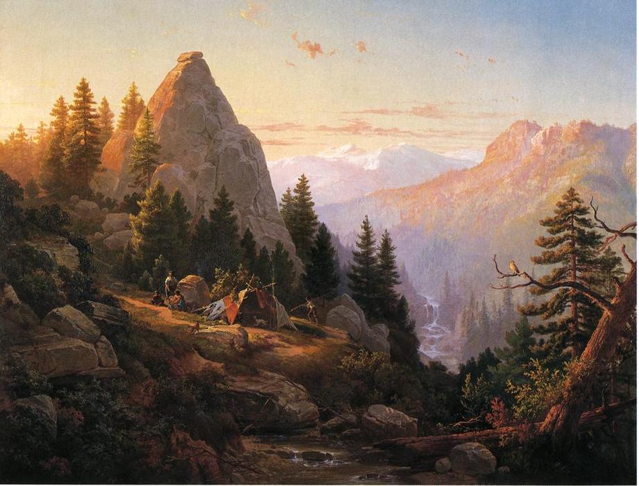 Wikioo.org - The Encyclopedia of Fine Arts - Painting, Artwork by Thomas Hill - Sugar Loaf Peak, El Dorado County