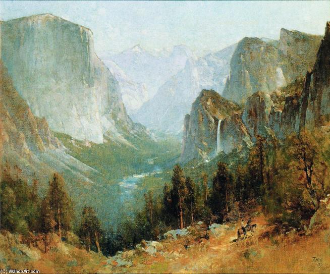 Wikioo.org - The Encyclopedia of Fine Arts - Painting, Artwork by Thomas Hill - Yosemite Valley from Inspiration Point