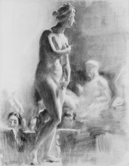 Wikioo.org - The Encyclopedia of Fine Arts - Painting, Artwork by Thomas Pollock Anshutz - Cast Study with Students