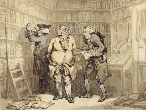 Wikioo.org - The Encyclopedia of Fine Arts - Painting, Artwork by Thomas Rowlandson - Bookseller and Author