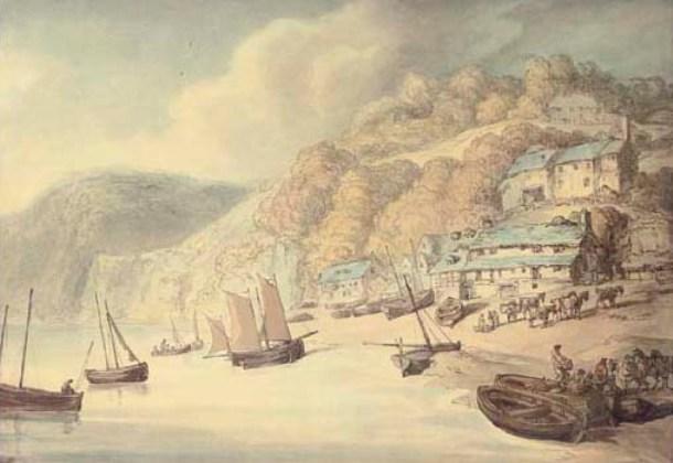Wikioo.org - The Encyclopedia of Fine Arts - Painting, Artwork by Thomas Rowlandson - Clovelly, Devon