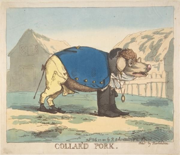 Wikioo.org - The Encyclopedia of Fine Arts - Painting, Artwork by Thomas Rowlandson - Collar'd Pork