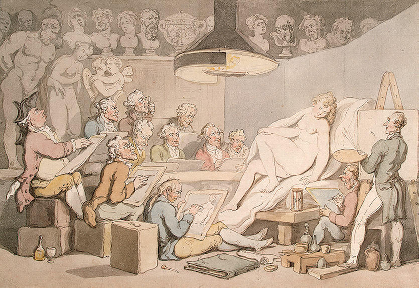 Wikioo.org - The Encyclopedia of Fine Arts - Painting, Artwork by Thomas Rowlandson - Life Class