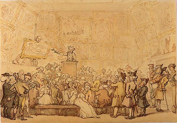 WikiOO.org - Енциклопедия за изящни изкуства - Живопис, Произведения на изкуството Thomas Rowlandson - Picture Sale at Christies
