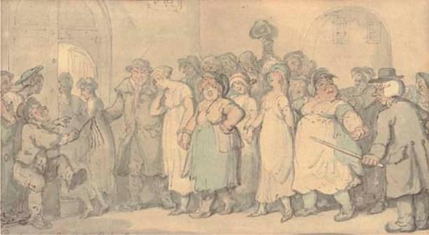 Wikioo.org - The Encyclopedia of Fine Arts - Painting, Artwork by Thomas Rowlandson - Procession from Bow Street to Bridewell