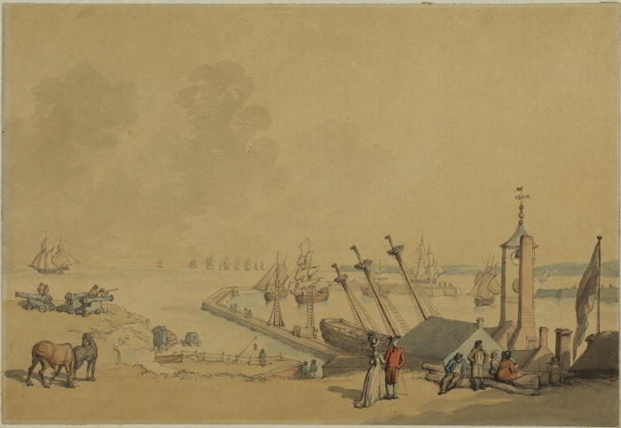 WikiOO.org - Encyclopedia of Fine Arts - Maľba, Artwork Thomas Rowlandson - Ramsgate harbour