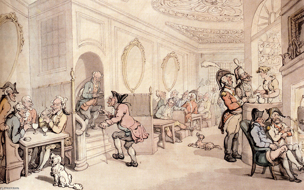Wikioo.org - The Encyclopedia of Fine Arts - Painting, Artwork by Thomas Rowlandson - Strong Waters At Bath