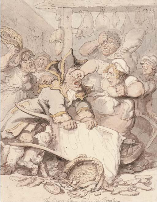 WikiOO.org - Енциклопедія образотворчого мистецтва - Живопис, Картини
 Thomas Rowlandson - The Barrow Women basting the Beadle