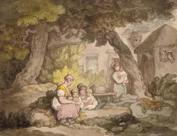 WikiOO.org - Encyclopedia of Fine Arts - Lukisan, Artwork Thomas Rowlandson - The family gathering