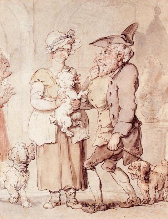 Wikioo.org - The Encyclopedia of Fine Arts - Painting, Artwork by Thomas Rowlandson - The Sick Dog