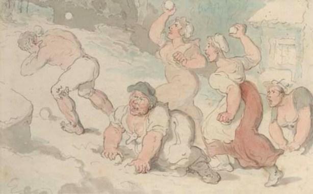 WikiOO.org - Encyclopedia of Fine Arts - Maleri, Artwork Thomas Rowlandson - Winter frolics