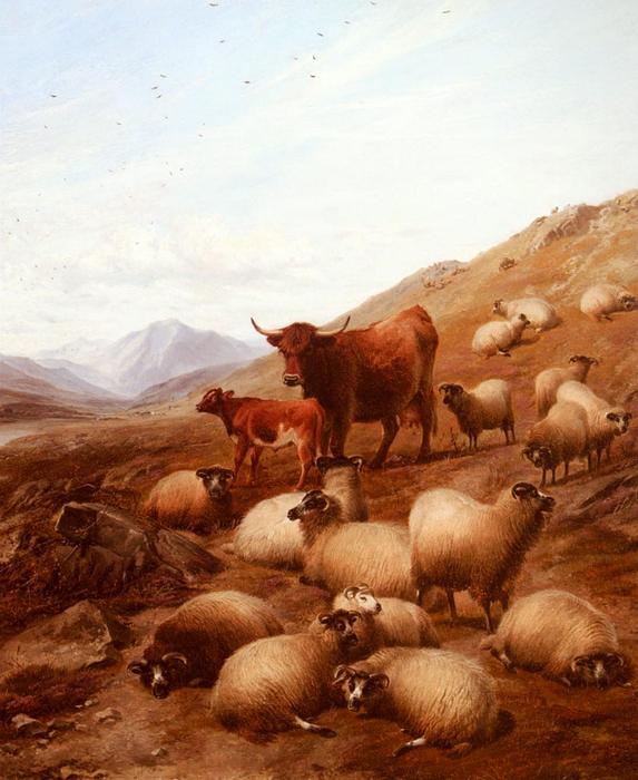 Wikioo.org - The Encyclopedia of Fine Arts - Painting, Artwork by Thomas Sidney Cooper - In The Highlands