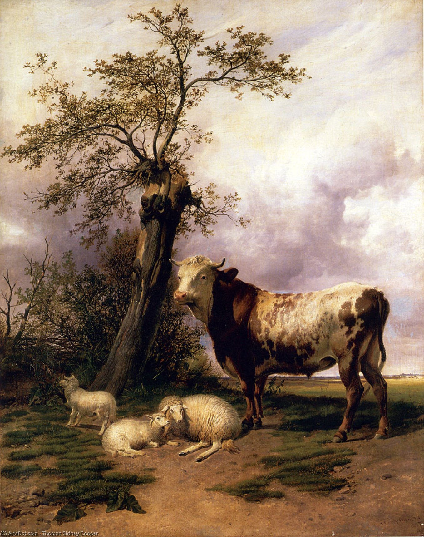 WikiOO.org - Enciclopedia of Fine Arts - Pictura, lucrări de artă Thomas Sidney Cooper - The Lord Of The Pastures