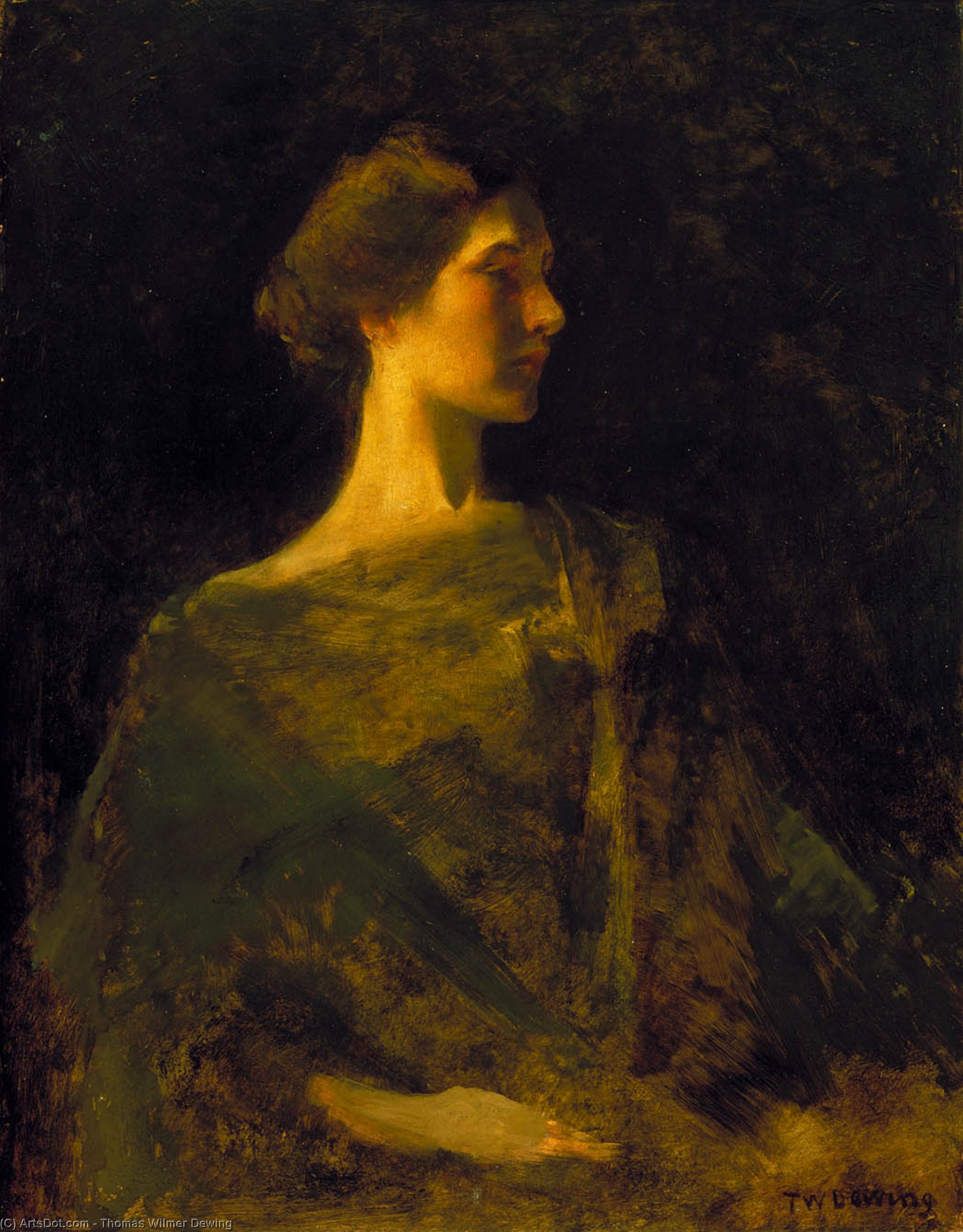 Wikioo.org - The Encyclopedia of Fine Arts - Painting, Artwork by Thomas Wilmer Dewing - Alma