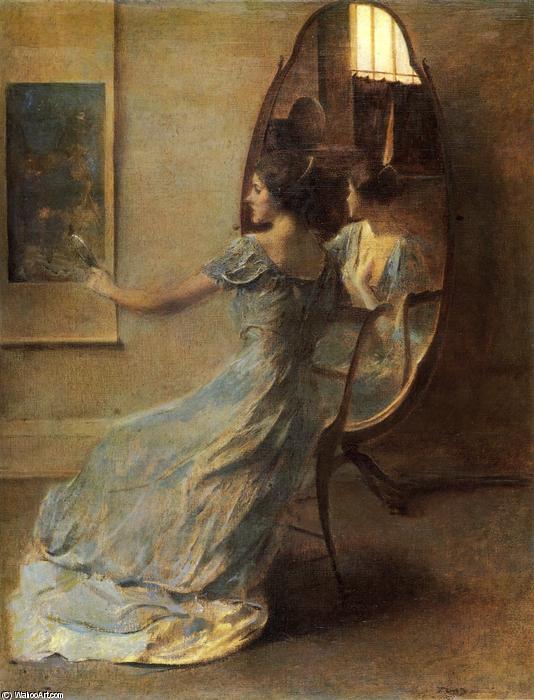 Wikioo.org - The Encyclopedia of Fine Arts - Painting, Artwork by Thomas Wilmer Dewing - Before the Mirror