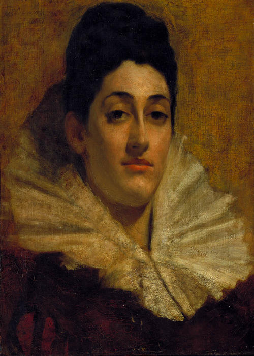 WikiOO.org - Enciklopedija dailės - Tapyba, meno kuriniai Thomas Wilmer Dewing - Portrait of Frances C. Houston