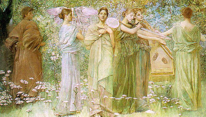 WikiOO.org - Encyclopedia of Fine Arts - Maalaus, taideteos Thomas Wilmer Dewing - The Days