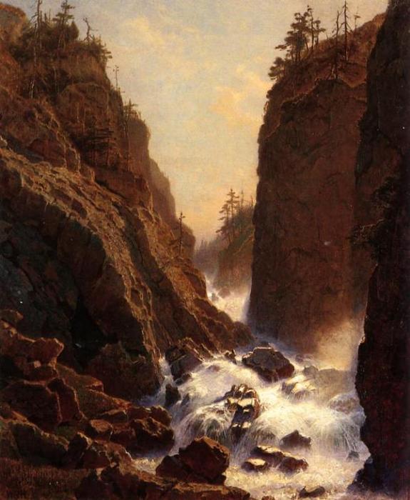 Wikioo.org – L'Encyclopédie des Beaux Arts - Peinture, Oeuvre de William Stanley Haseltine - Cascade