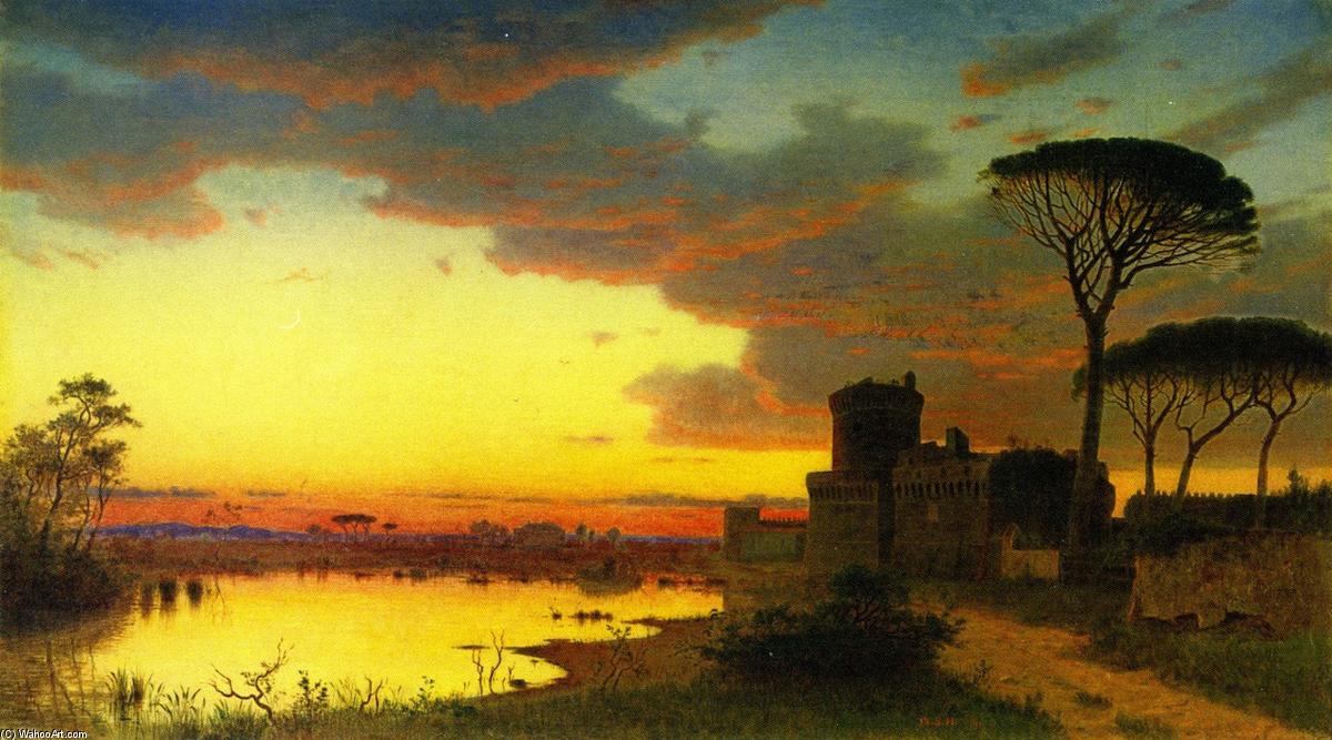 Wikioo.org - The Encyclopedia of Fine Arts - Painting, Artwork by William Stanley Haseltine - Castle at Ostia, Lazio, Italy